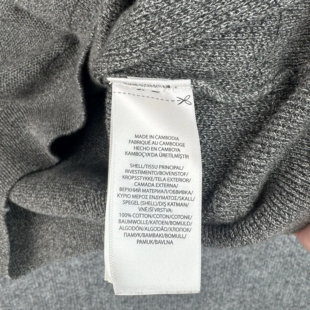 Polo Ralph Lauren Quarter Zip Sweater Mens M Gray Pima Cotton Knit Pony Logo